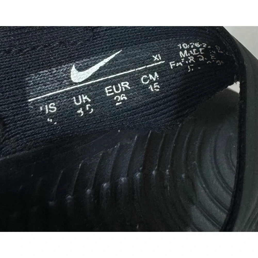 Nike Unisex Kids Black Slip-On Athletic Sandals Closed Toe Logo US 8.5